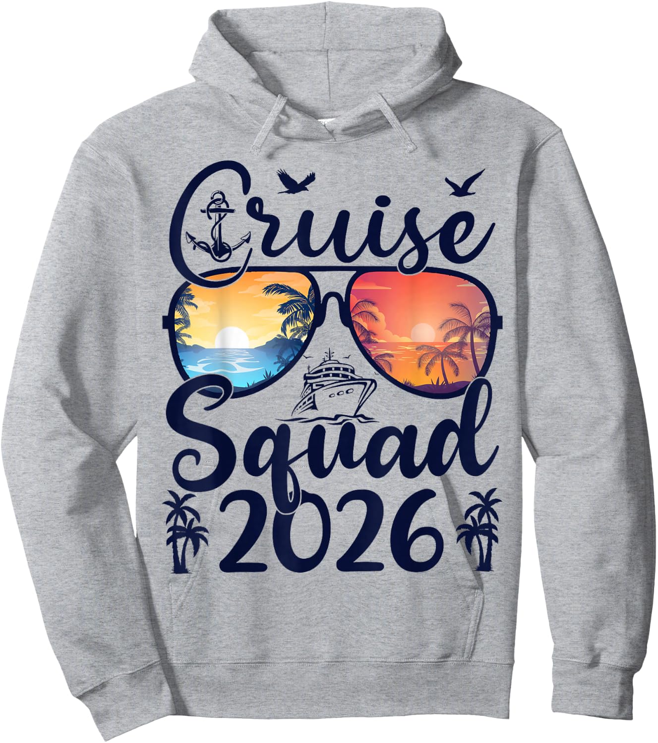 Cruise Squad 2026 Summer Vacation Matching Family Cruise Hoodie - Hoodie | Ash