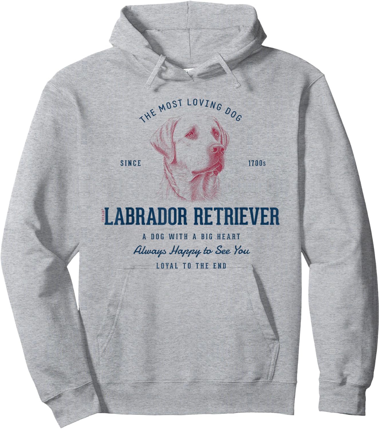 Retro-Stil Vintage Labrador Retriever Hoodie - Hoodie | Ash