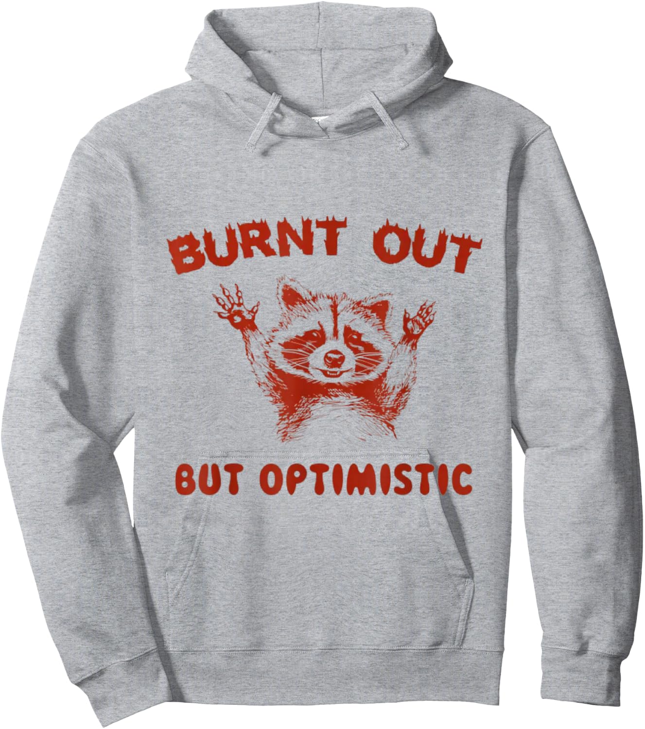 Burnt Out But Optimistic - Retro Vintage Sunse Hoodie - Hoodie | Ash