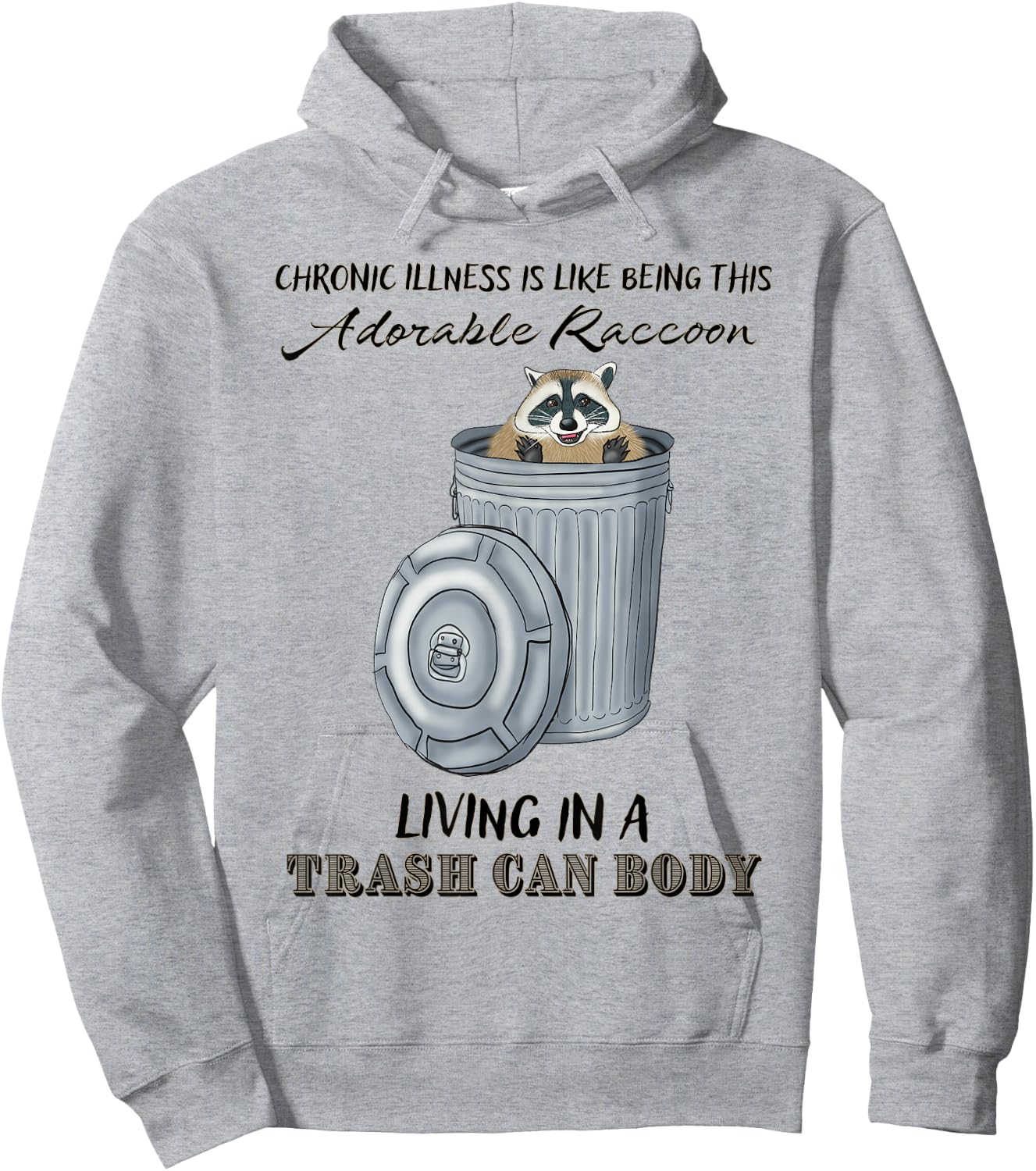 Funny Chronic Illness Gift, Chronic Pain, Spoonie Disability Hoodie - Hoodie | Ash