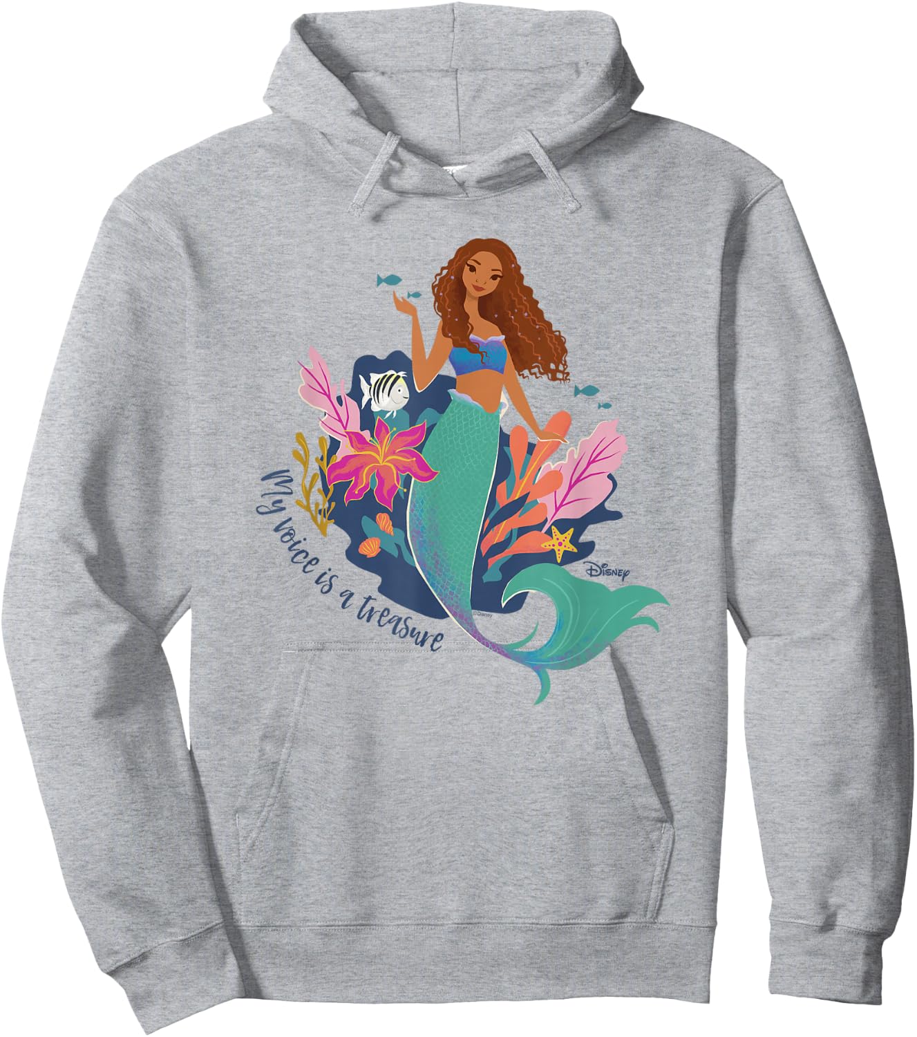 Little Mermaid - My Voice Is A Treasure Hoodie - Hoodie | Ash
