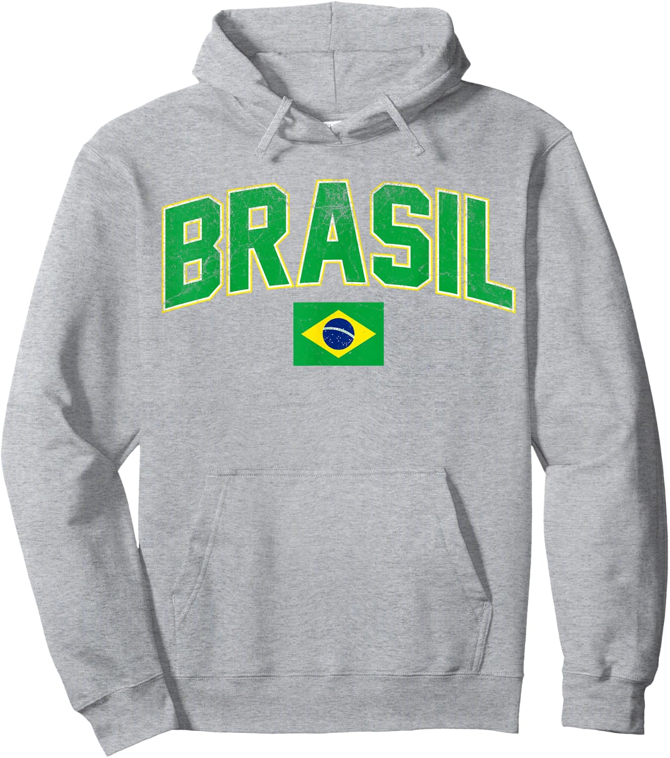 Brasil with Brazilian Flag Colors Men Women Kids Brazil Flag Hoodie - Hoodie | Ash