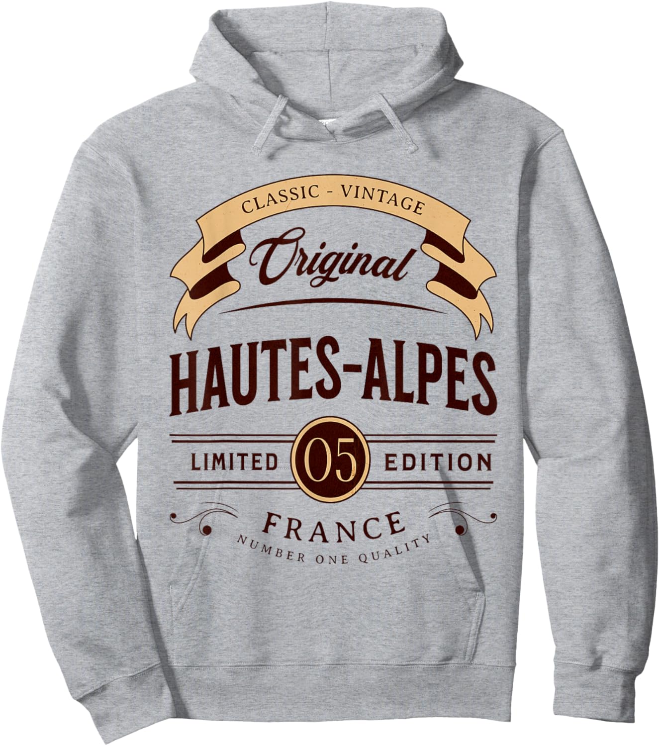 Vintage Hautes-Alpes Department France , grey, S Hoodie - Hoodie | Ash