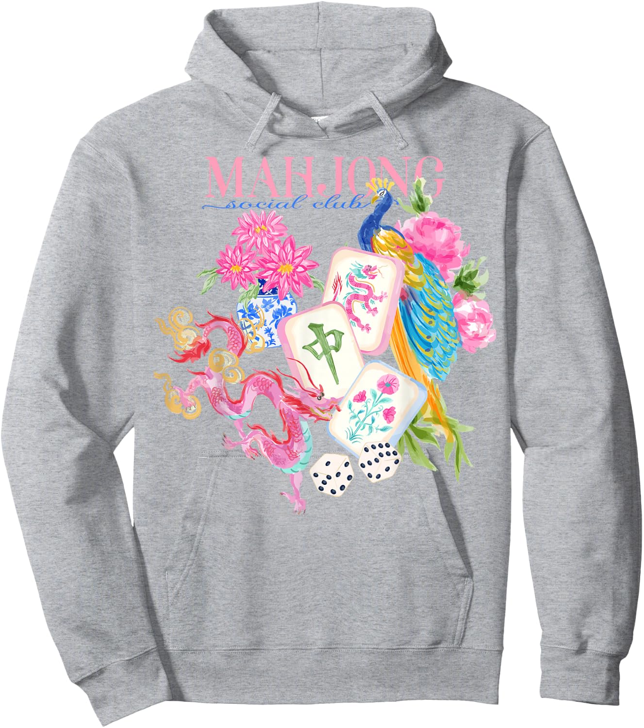 Mahj My Mahjong Era Funny Mahjong Love Playing Chinese Game Hoodie - Hoodie | Ash