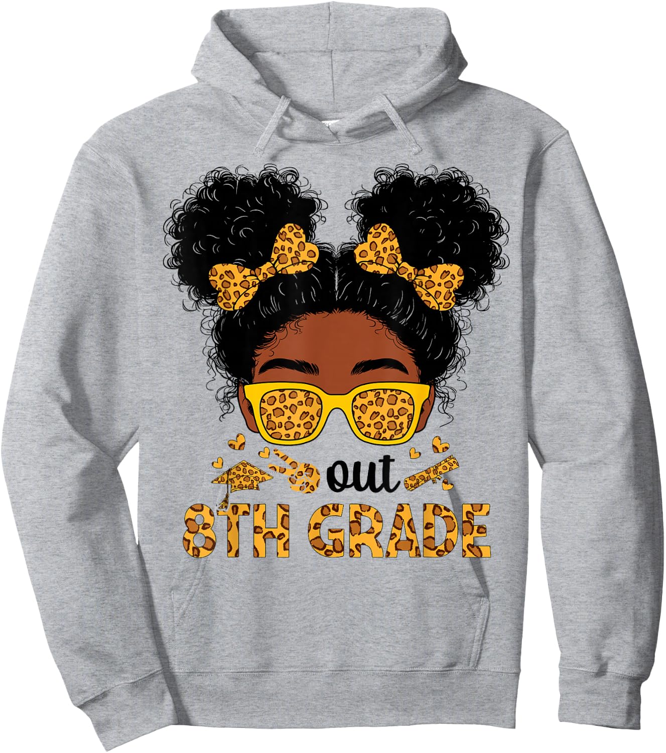 8th Grade Graduation Black Girls Shirt Peace Out 8th Grade Hoodie - Hoodie | Ash