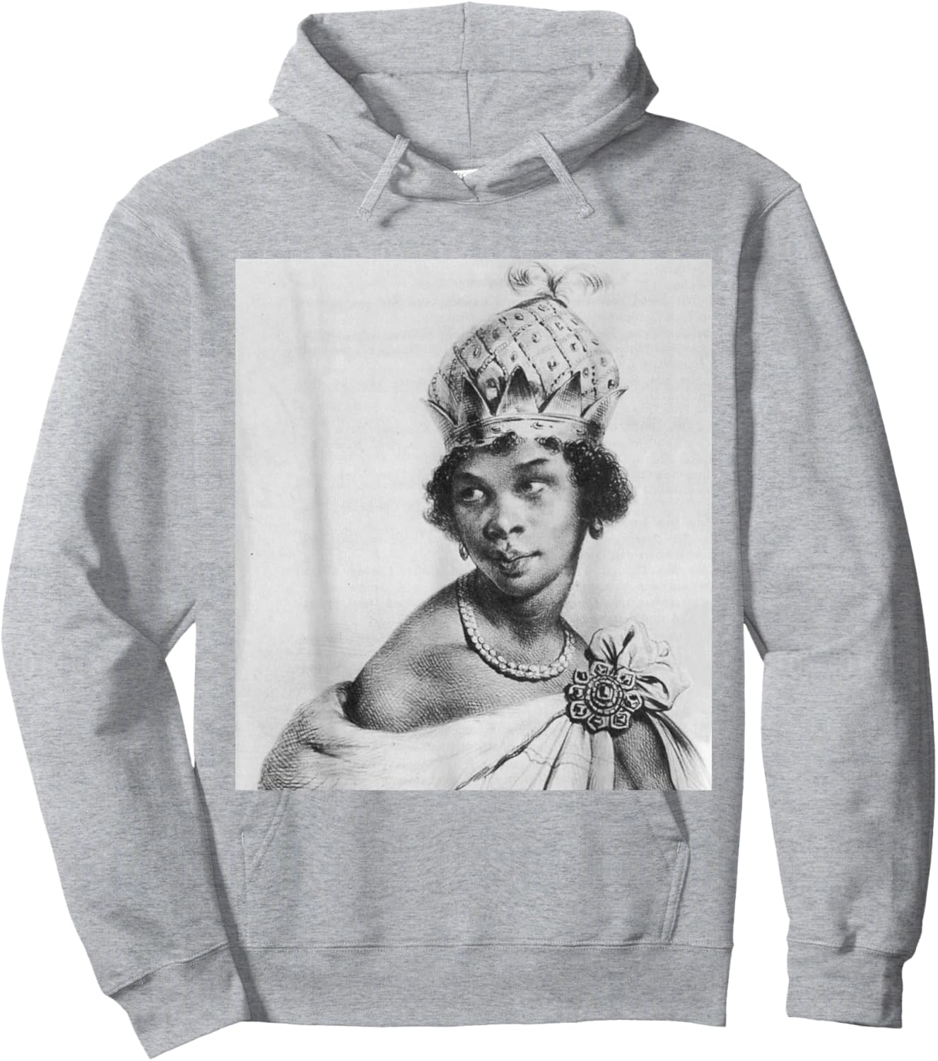 Nzinga-Descendant of Queens Hoodie - Hoodie | Ash