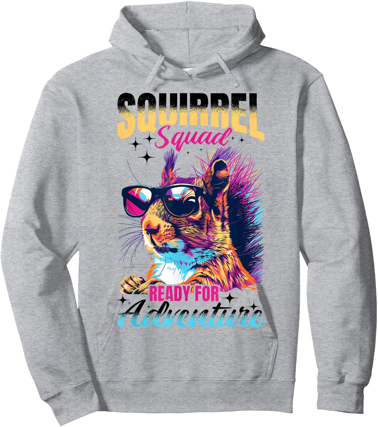 Funny Squirrel Animal Squirrel squad ready for adventure Hoodie - Hoodie | Ash