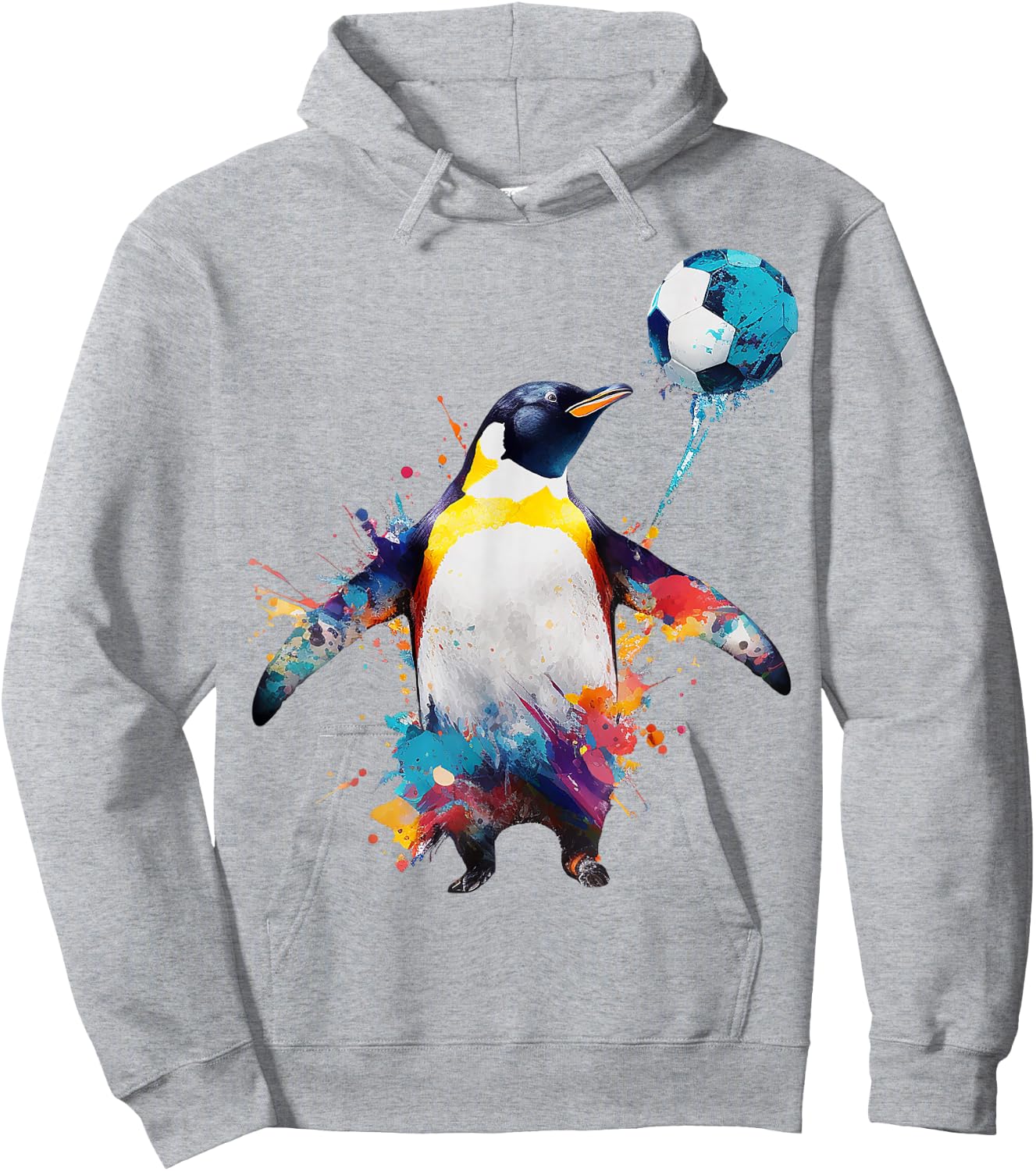Penguin colourful animal print art animal lovers penguin Hoodie - Hoodie | Ash