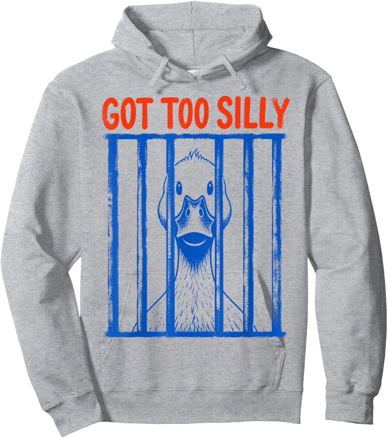 Got Too Silly Goose Meme Funny Goose in Prison Jailbird Hoodie - Hoodie | Ash