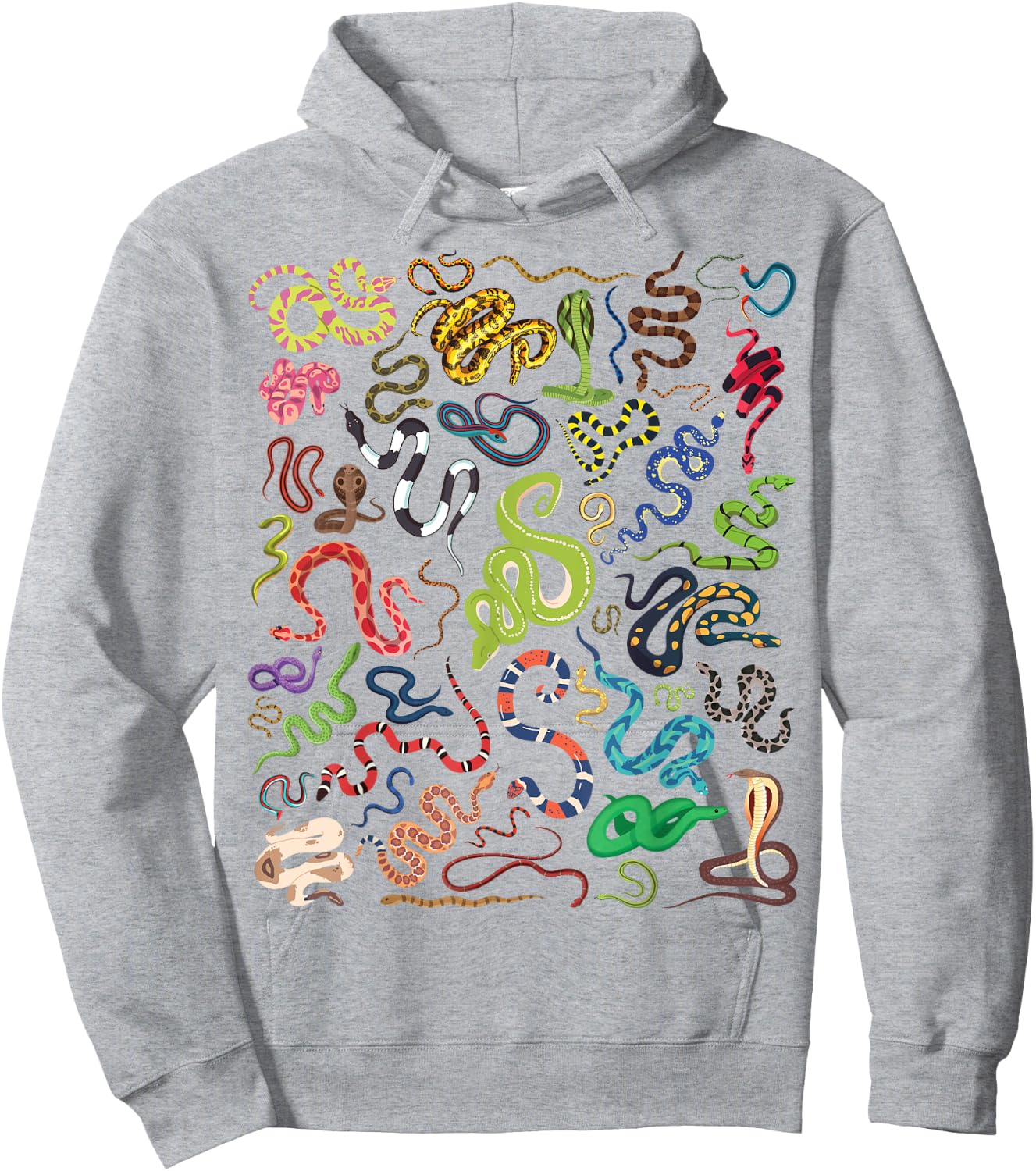 Types Of Snakes Educational Herpetologist Kids Boys Girls Hoodie - Hoodie | Ash