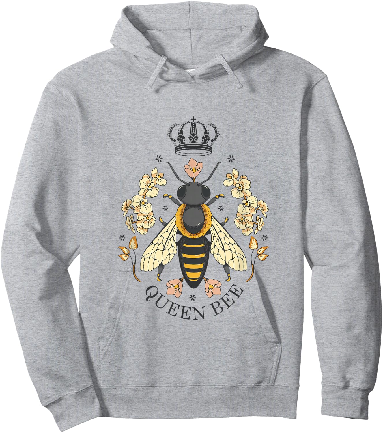 Crown Queen Bee Hoodie - Hoodie | Ash
