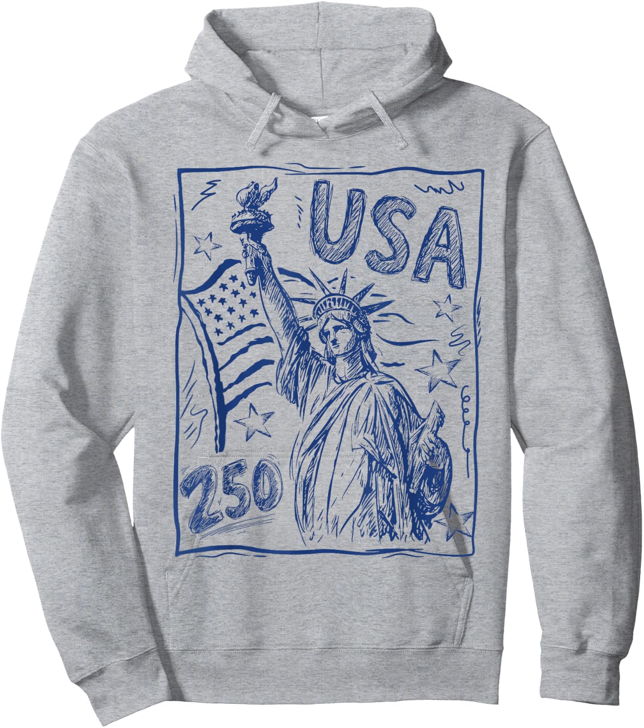 250 Anniversary USA Patriotic 250 Years American 4th of July Hoodie - Hoodie | Ash