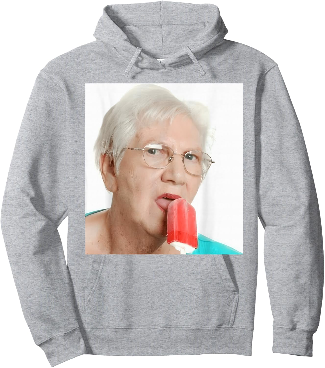 GRANDMA JUST LICK IT. grandma licks ice meme lovers ice summer , white, S Hoodie - Hoodie | Ash