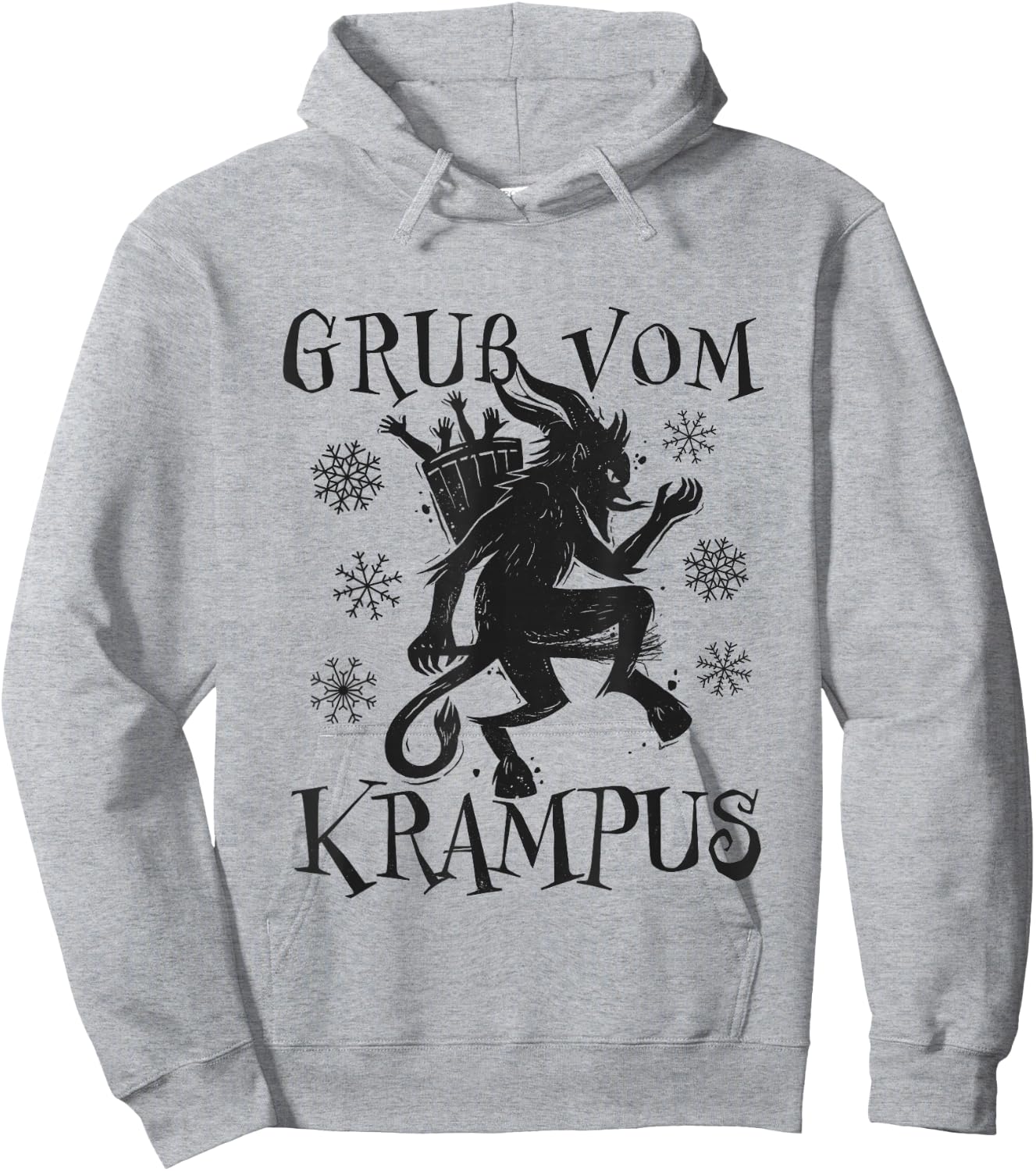 Kramperl Christmas Demon Santa's Helper Gruss Vom Krampus Hoodie - Hoodie | Ash