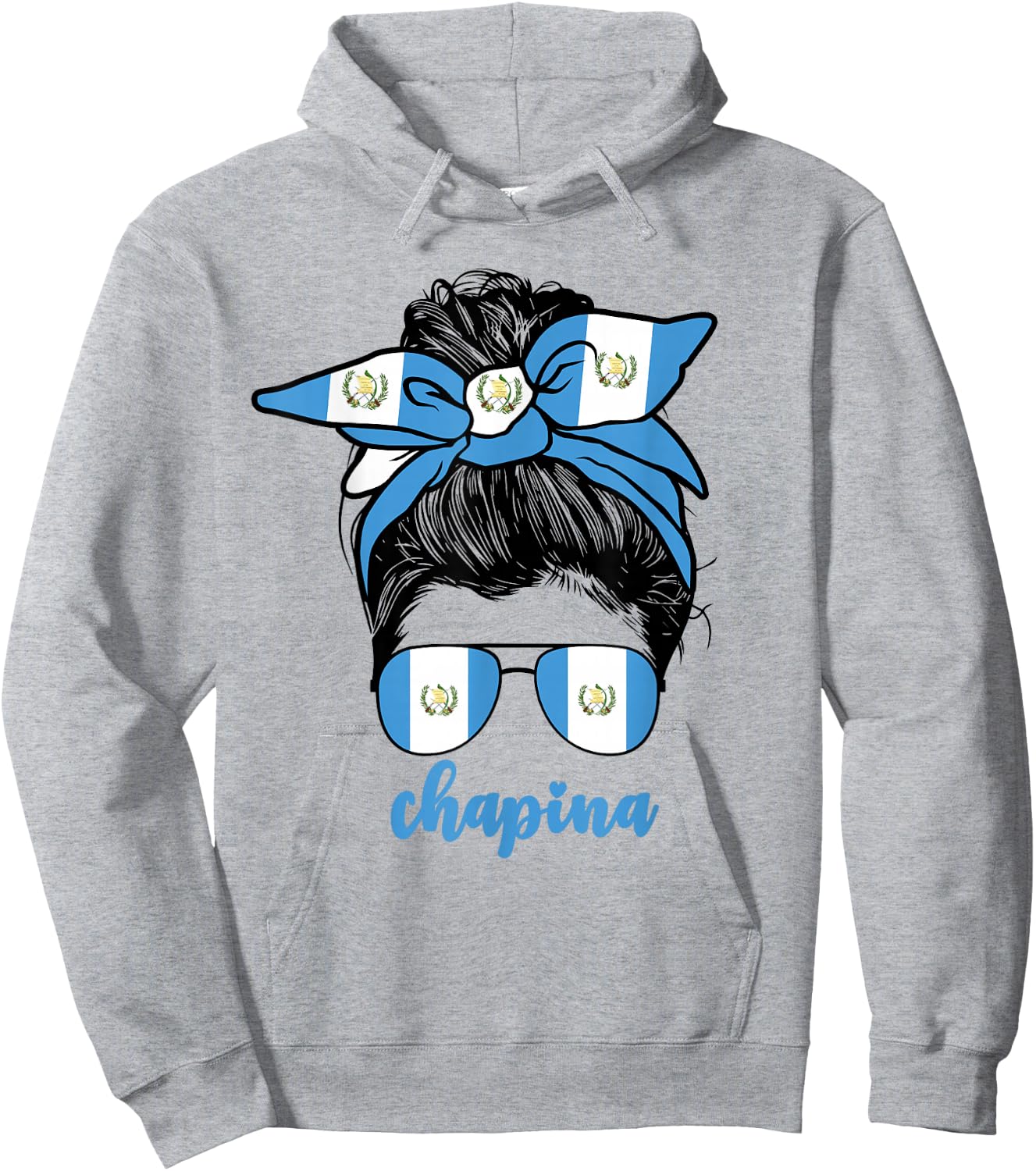 Chapina Guatemalan Women Girls Guatemala Flag Girl Woman Hoodie - Hoodie | Ash