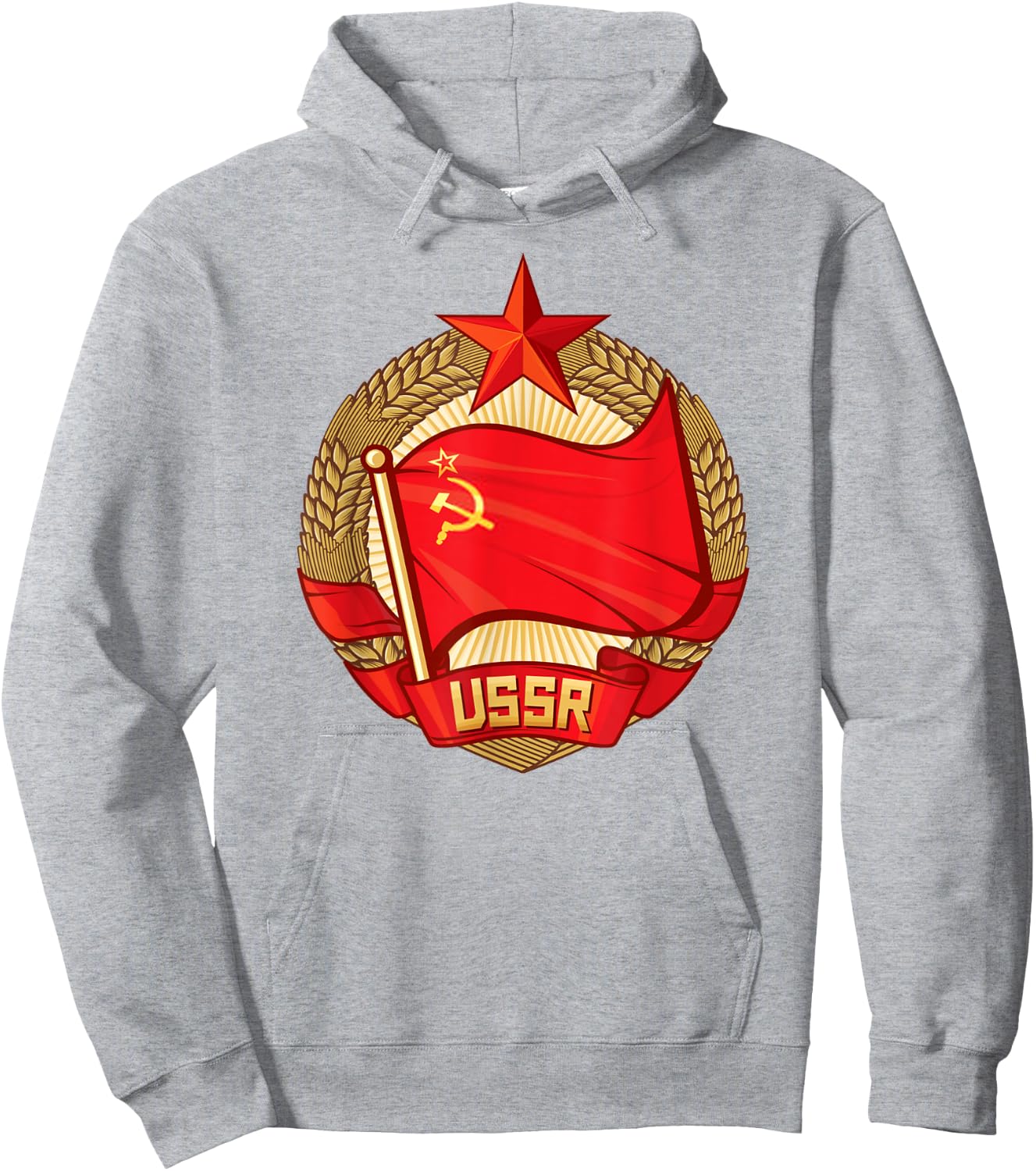 Soviet Union Hammer and Sickle CCCP Communist Party Red Army Hoodie - Hoodie | Ash