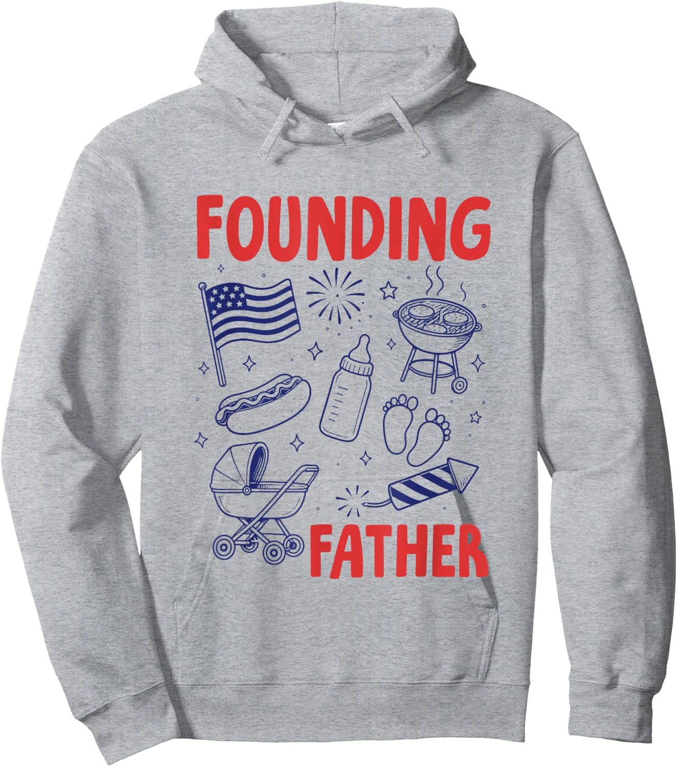 Fathers Day Pregnancy Announcement Baby Founding Fathers Hoodie - Hoodie | Ash