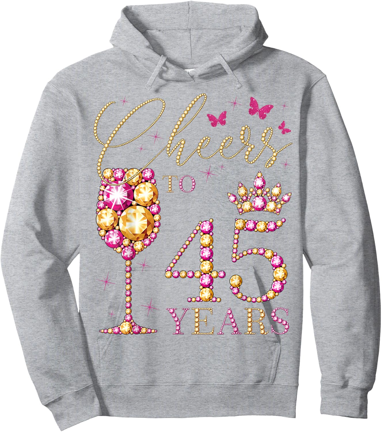 A High on 45 Years, 45 Year Old Women, Queen 45th Birthday , White, S Hoodie - Hoodie | Ash