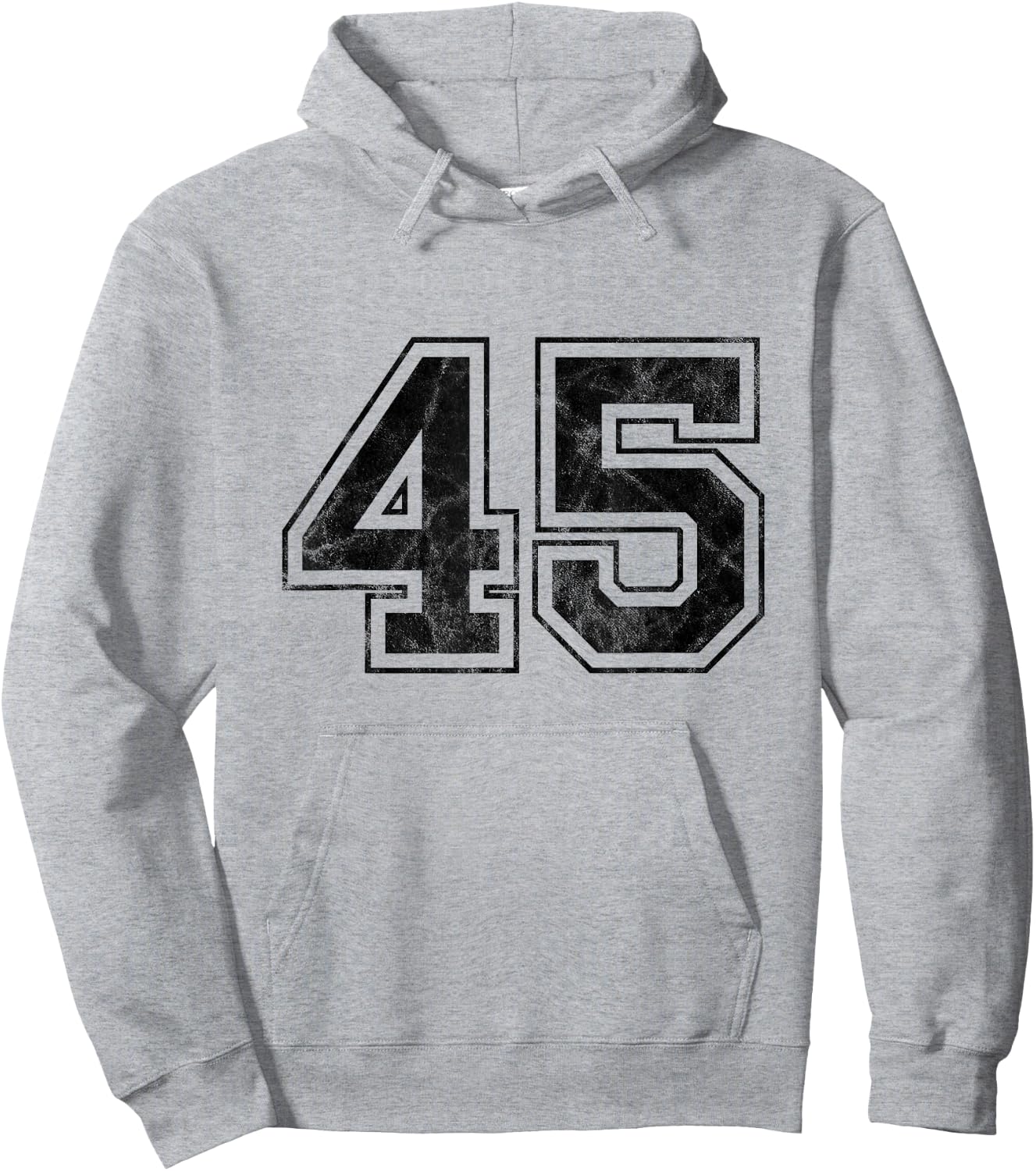 Number 45 Hoodie - Hoodie | Ash