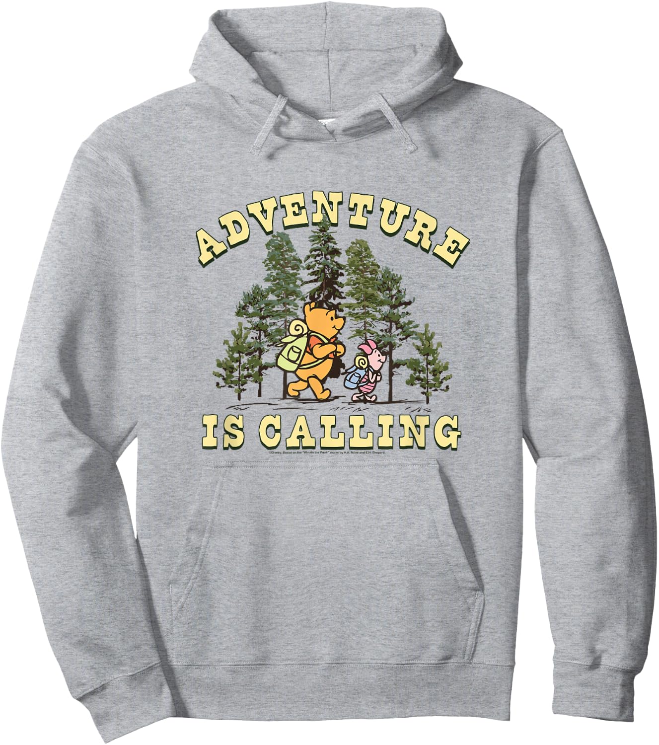 Disney Winnie The Pooh & Piglet Adventure is Calling Hoodie - Hoodie | Ash
