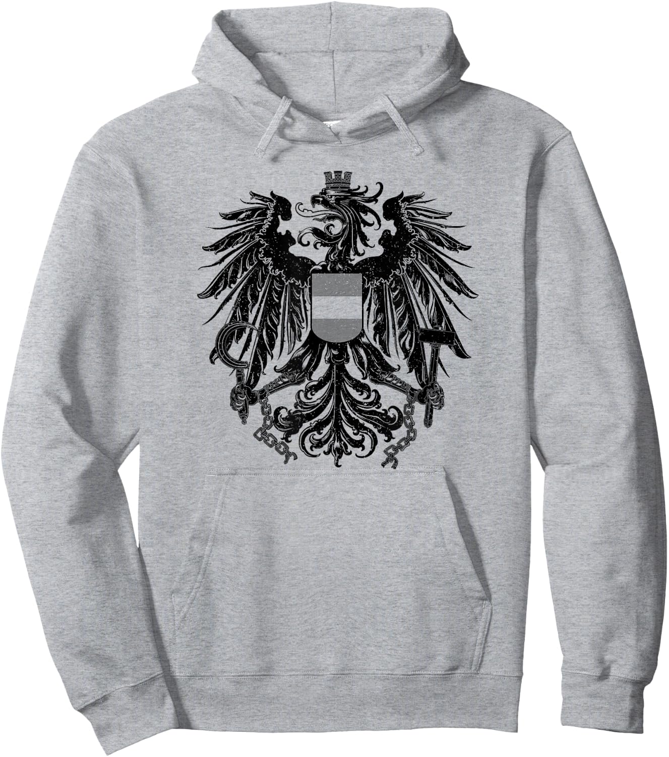 Austria Coat of Arms Austrian Eagle Emblem Symbol Flag Hoodie - Hoodie | Ash