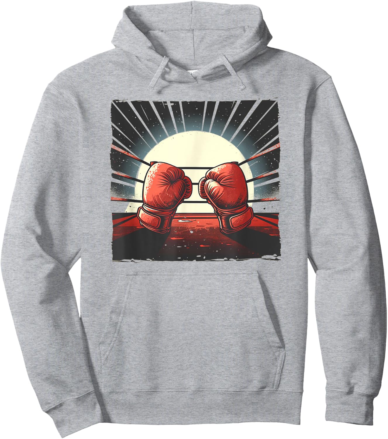 Boxhandschuhe im Boxring, Boxer Hoodie - Hoodie | Ash