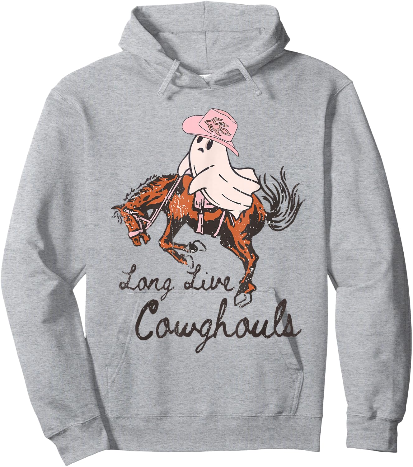Long Live Cowghouls Rodeo Western Country Southern Cowgirls Hoodie - Hoodie | Ash