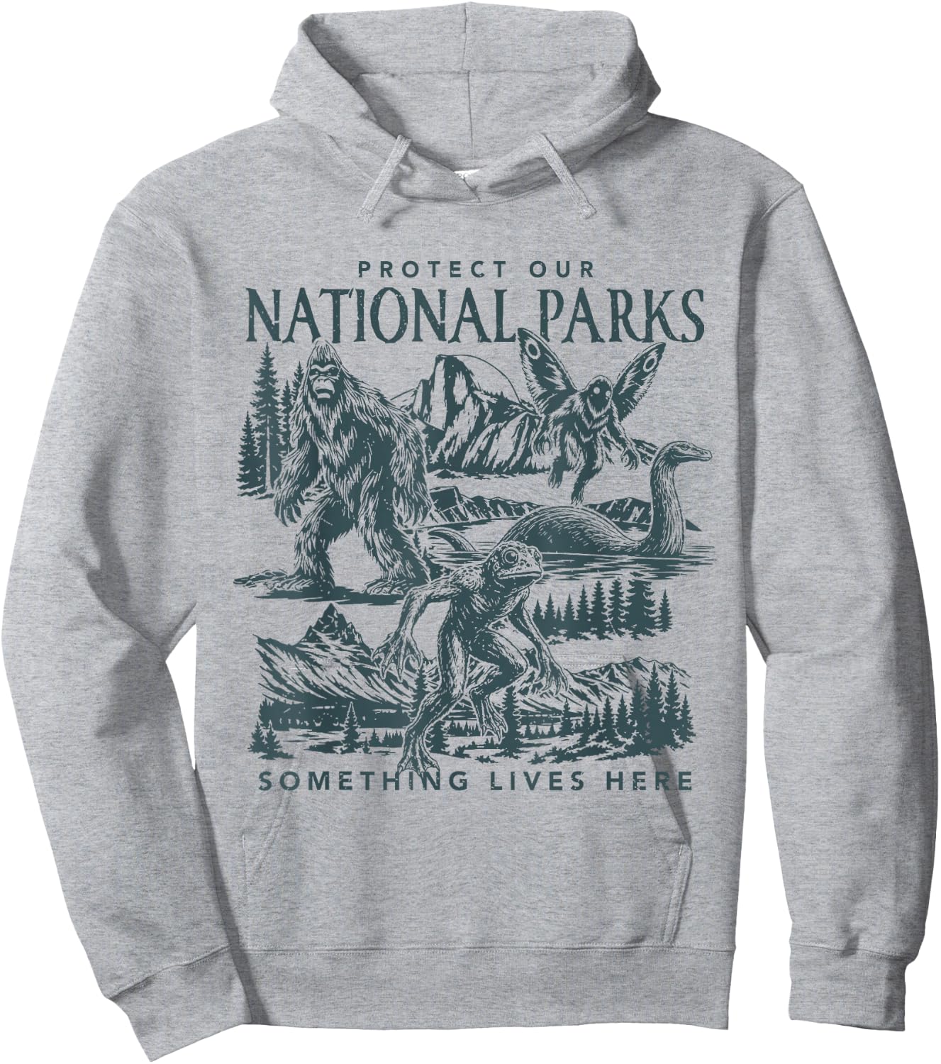 Protect Our National Parks Cryptid Hoodie - Hoodie | Ash