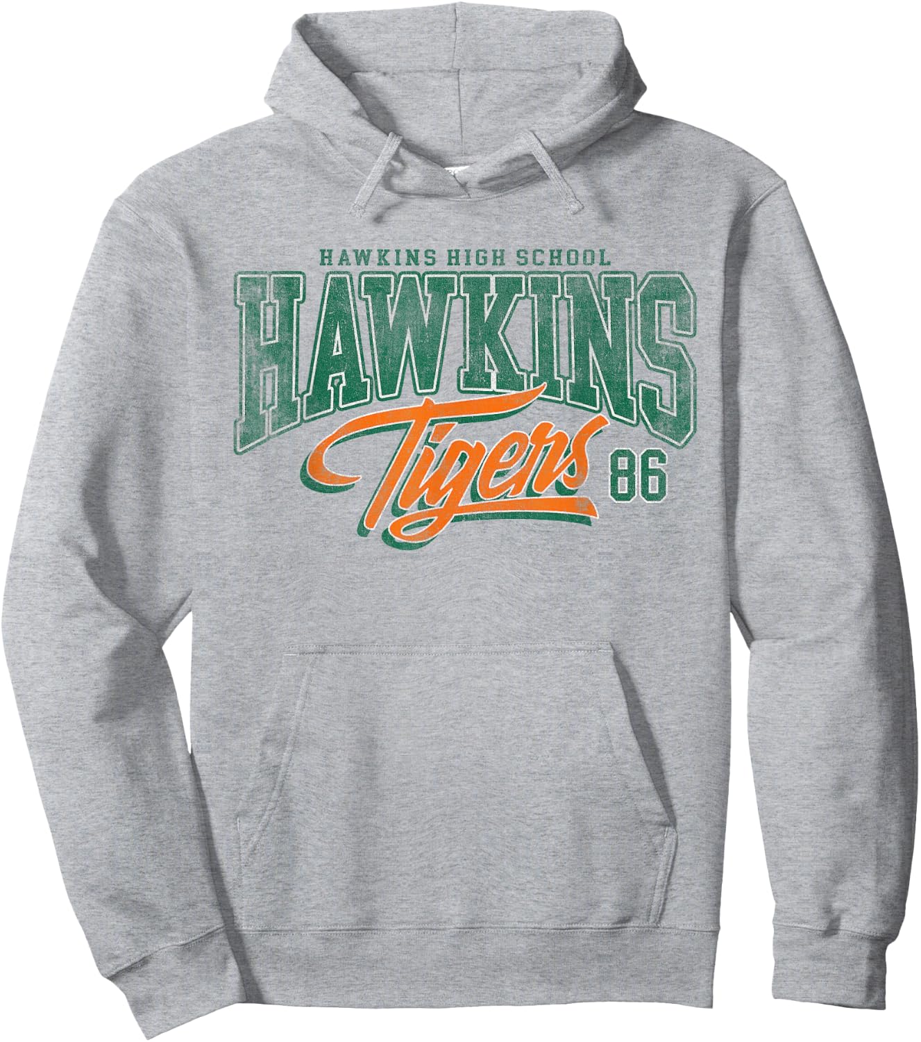 Stranger Things Hawkins Tigers 86 , white, S Hoodie - Hoodie | Ash