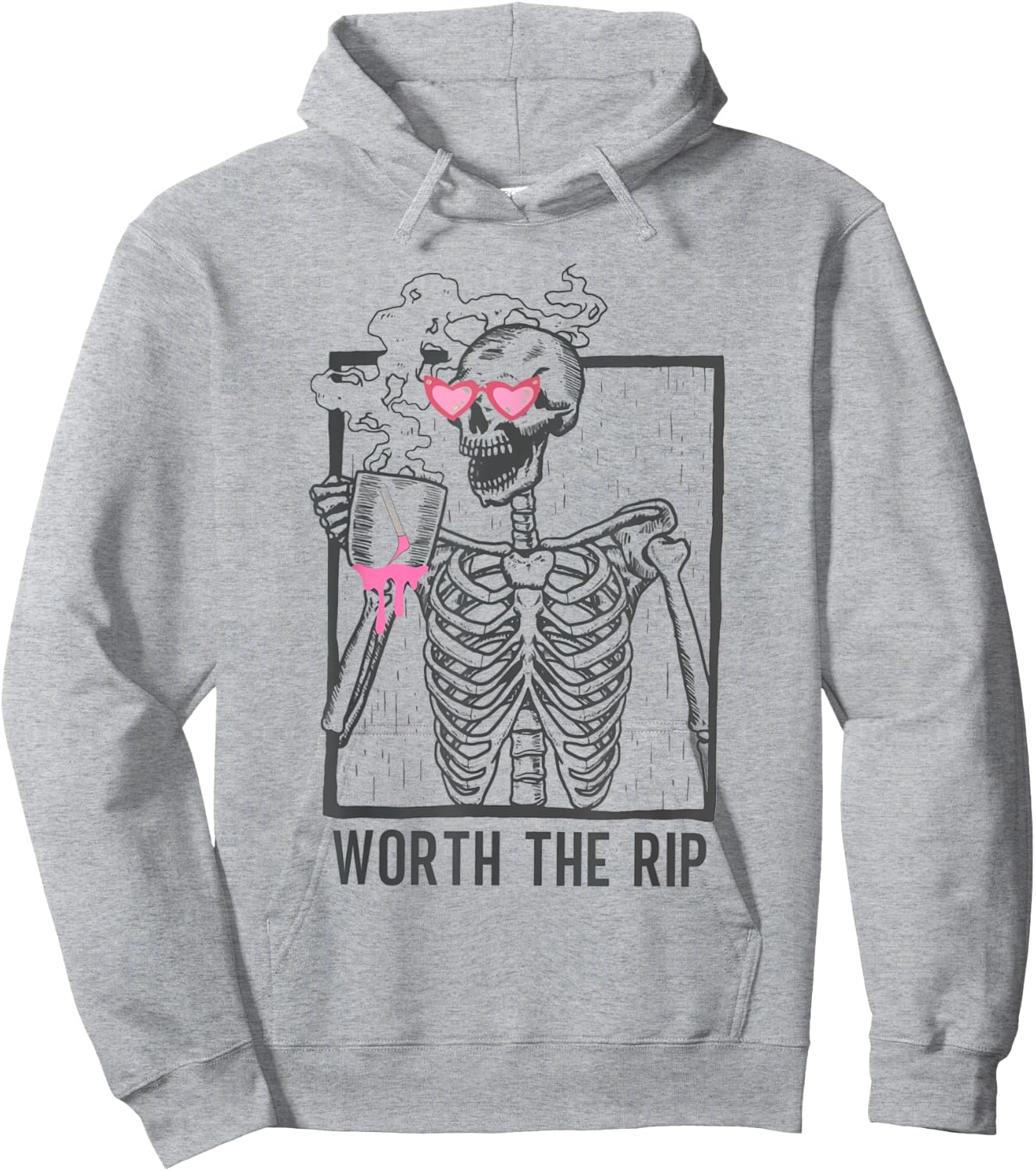 Spooky Esthetician Wax Specialist Skeleton Coffee Halloween Hoodie - Hoodie | Ash