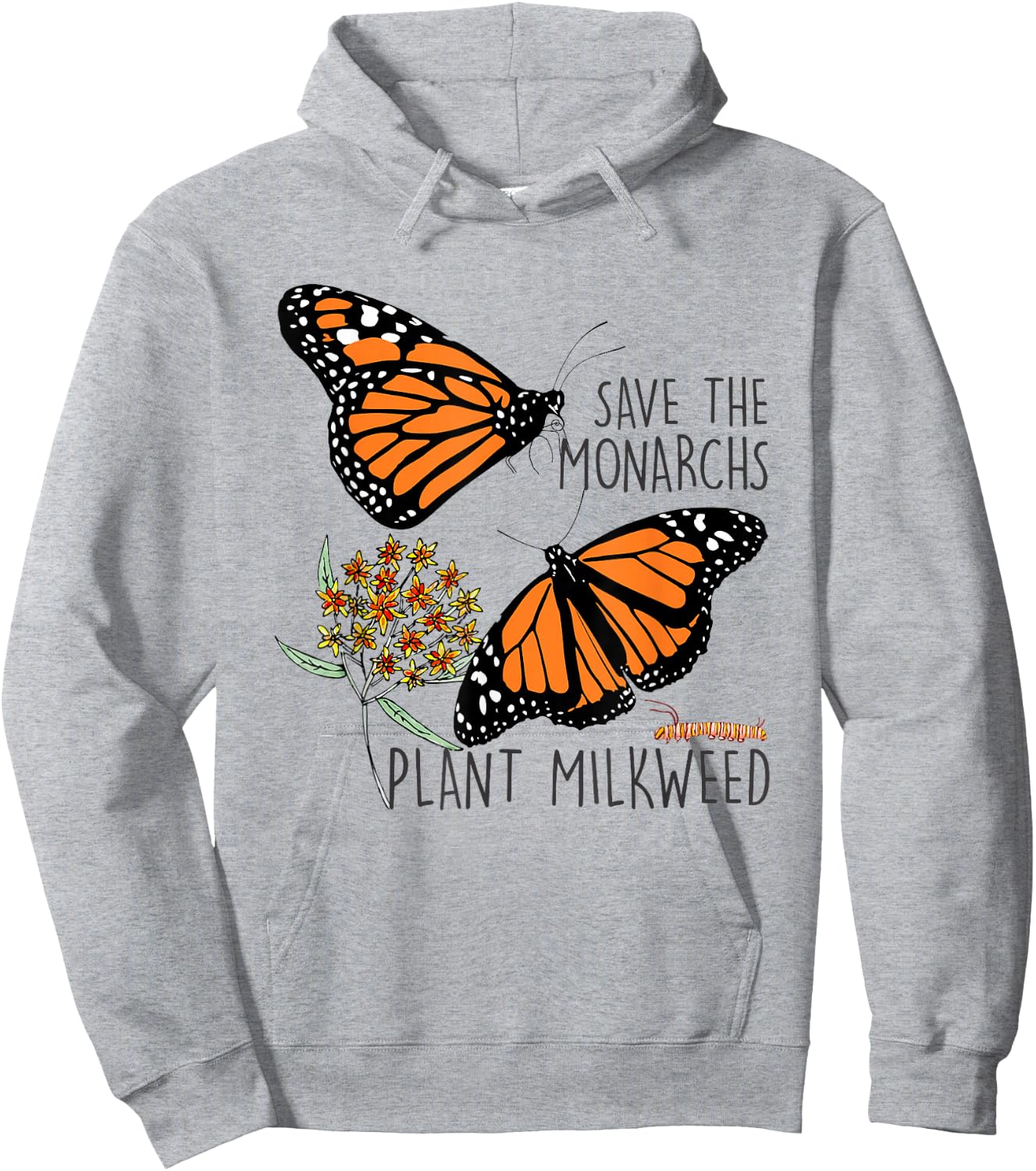 Save The Monarchs Plant Some Milkweed Butterfly Gift Hoodie - Hoodie | Ash