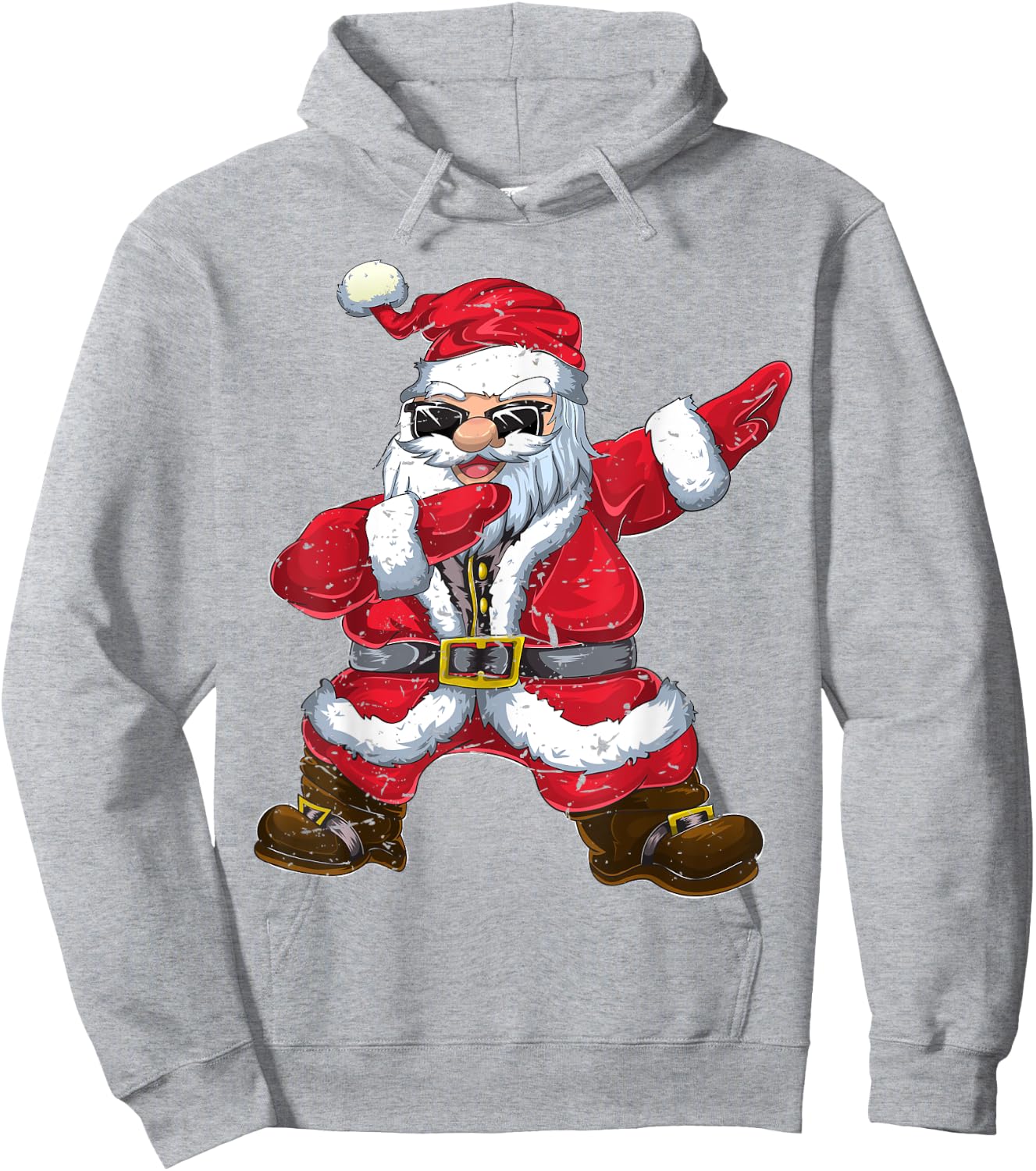 Vintage Christmas Boys Kids Men Xmas Gifts Dabbing Santa Hoodie - Hoodie | Ash