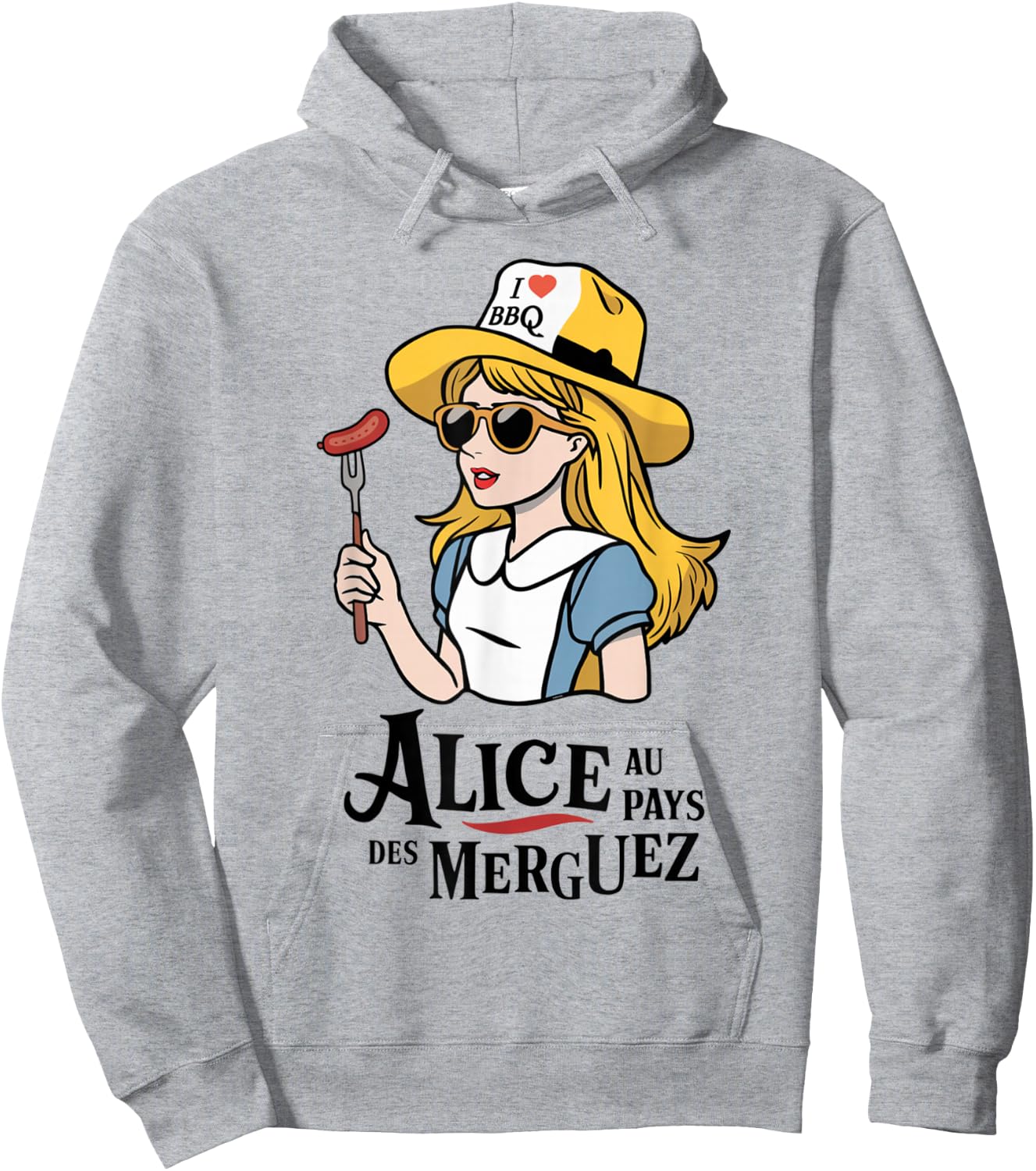 Alice in Merguez Country Accessory for Barbecue Fans , white, S Hoodie - Hoodie | Ash