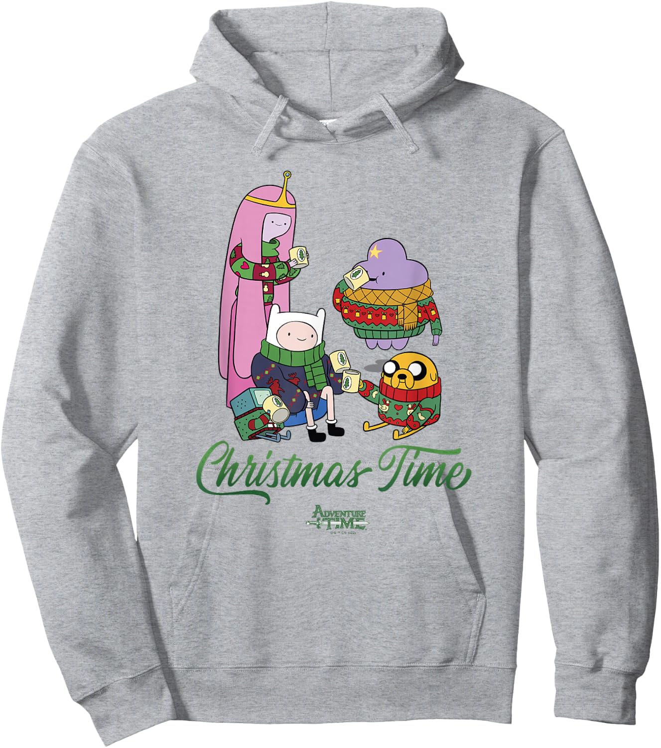 Adventure Time Christmas Friends & Cocoa Hoodie - Hoodie | Ash