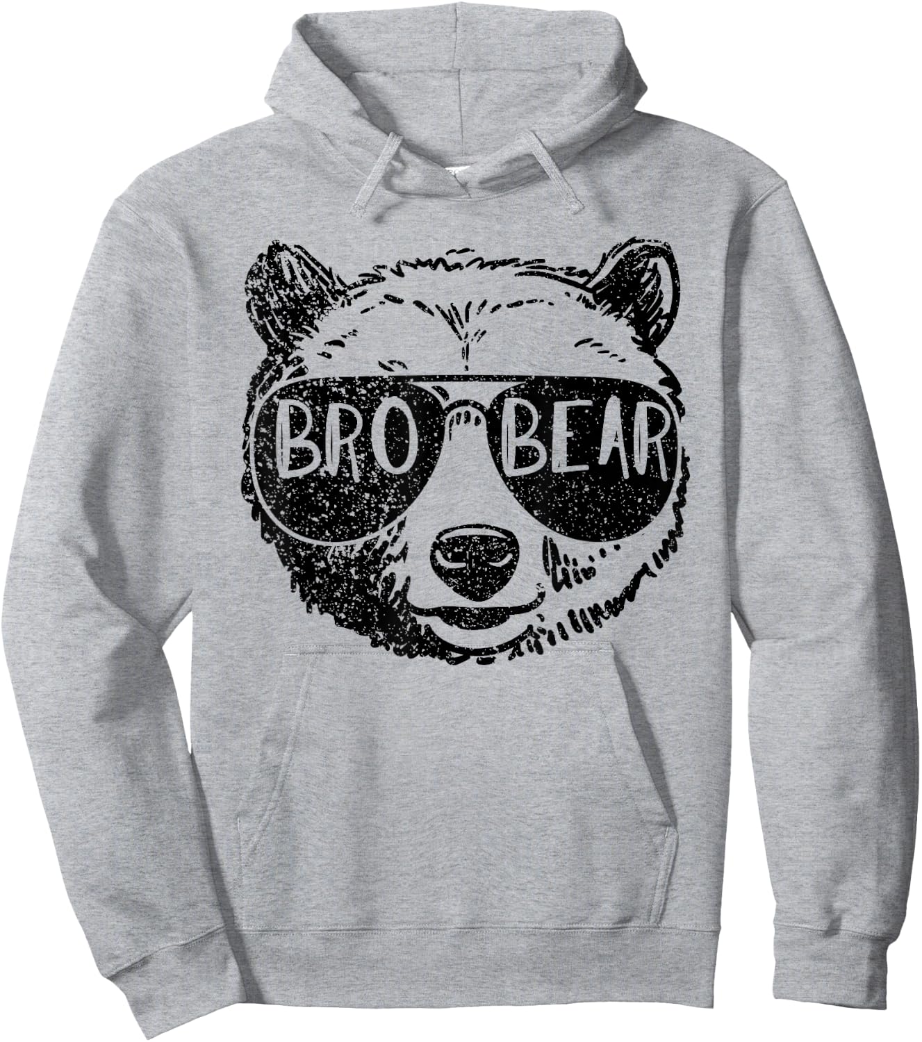 Brother Bear Face Sunglasses Big Little Brother Father's Day Hoodie - Hoodie | Ash