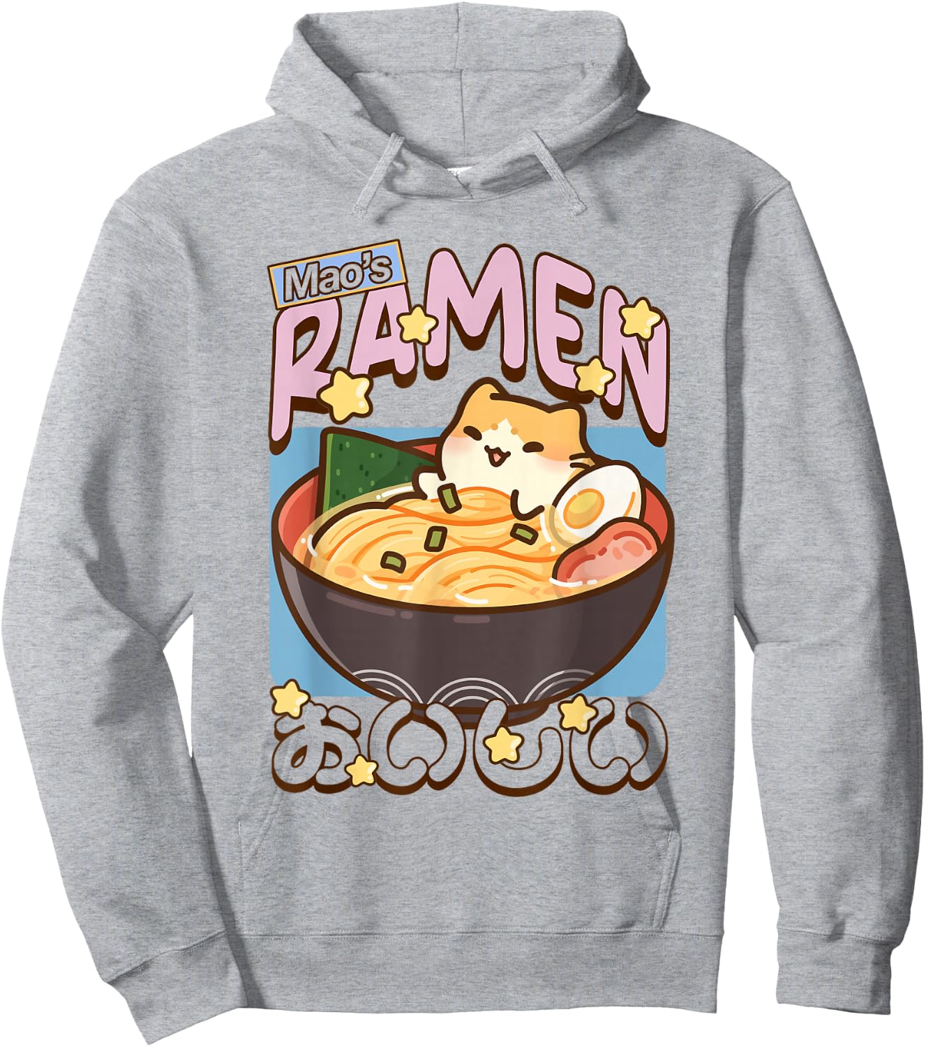 Ramen Bowl Kitty Cute Animal Foodie Design Hoodie - Hoodie | Ash