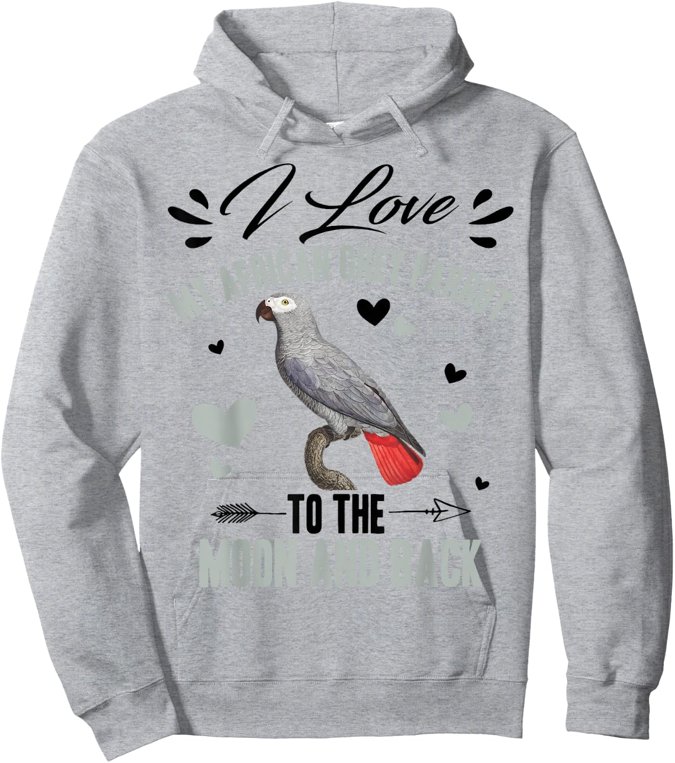 Parrot Cage Accessories African Grey Parrot Food Hoodie - Hoodie | Ash