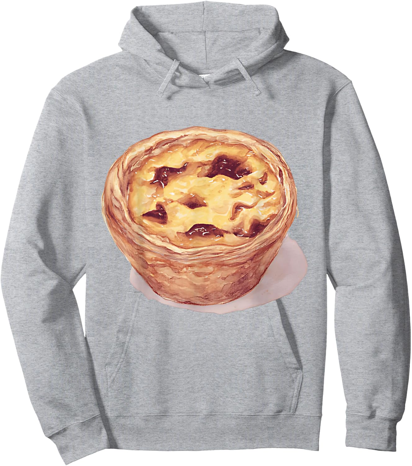 Delicious Portuguese Egg Pie Pastel De Nata , white, S Hoodie - Hoodie | Ash