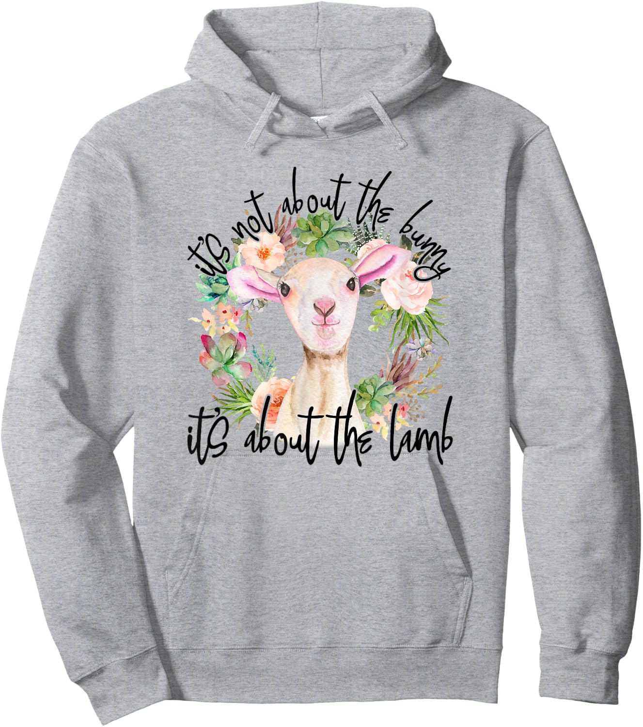It's Not About The Bunny It's About The Lamb Religion Easter Hoodie - Hoodie | Ash