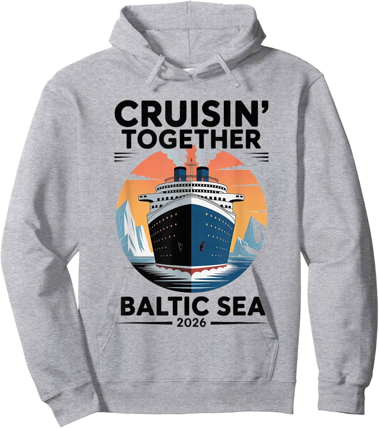 Cruisin Together Ostsee Lustige Paare Kreuzfahrt 2026 Hoodie - Hoodie | Ash