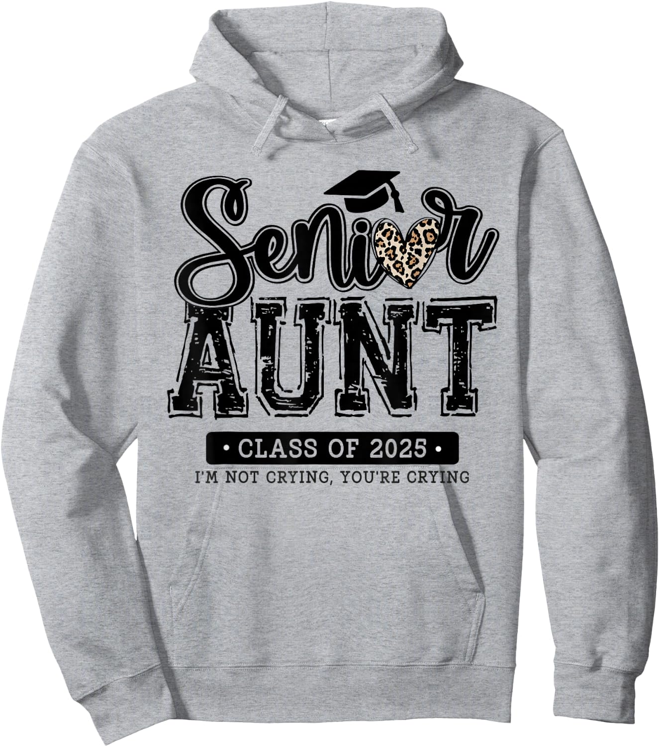 Proud Senior Aunt Class Of 2025 Family Graduation Aunt Hoodie - Hoodie | Ash