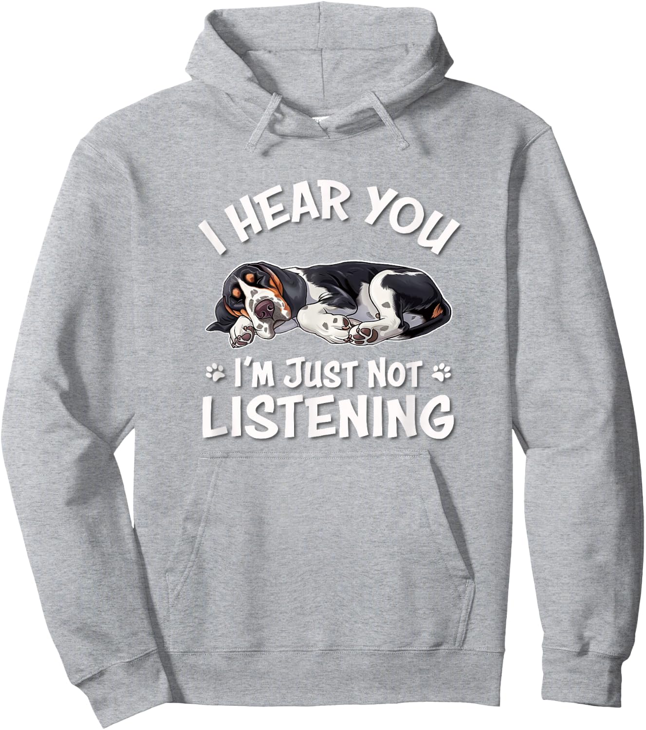 Funny Hear You Not Listening Bluetick Coonhound Lover Hoodie - Hoodie | Ash