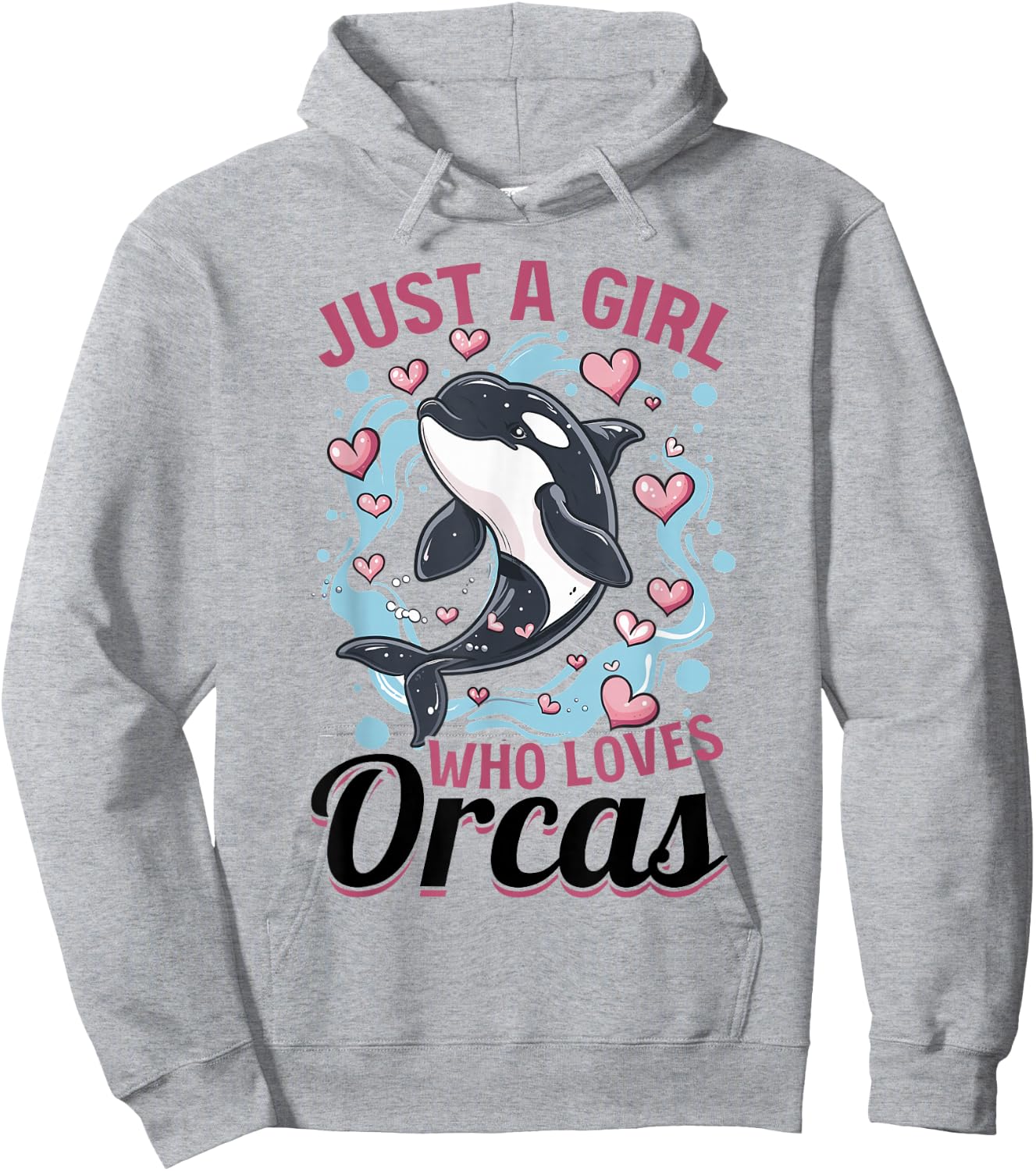 Funny Orca Animal Just a Girls who loves Orcas Hoodie - Hoodie | Ash