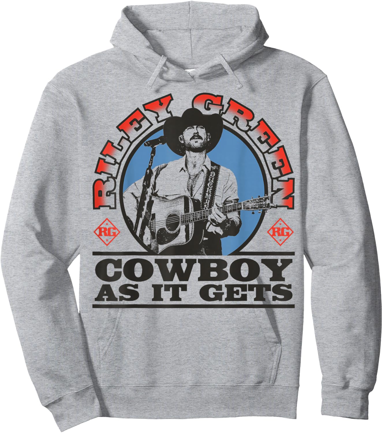 Riley Green Cowboy As it Gets Logo Hoodie - Hoodie | Ash