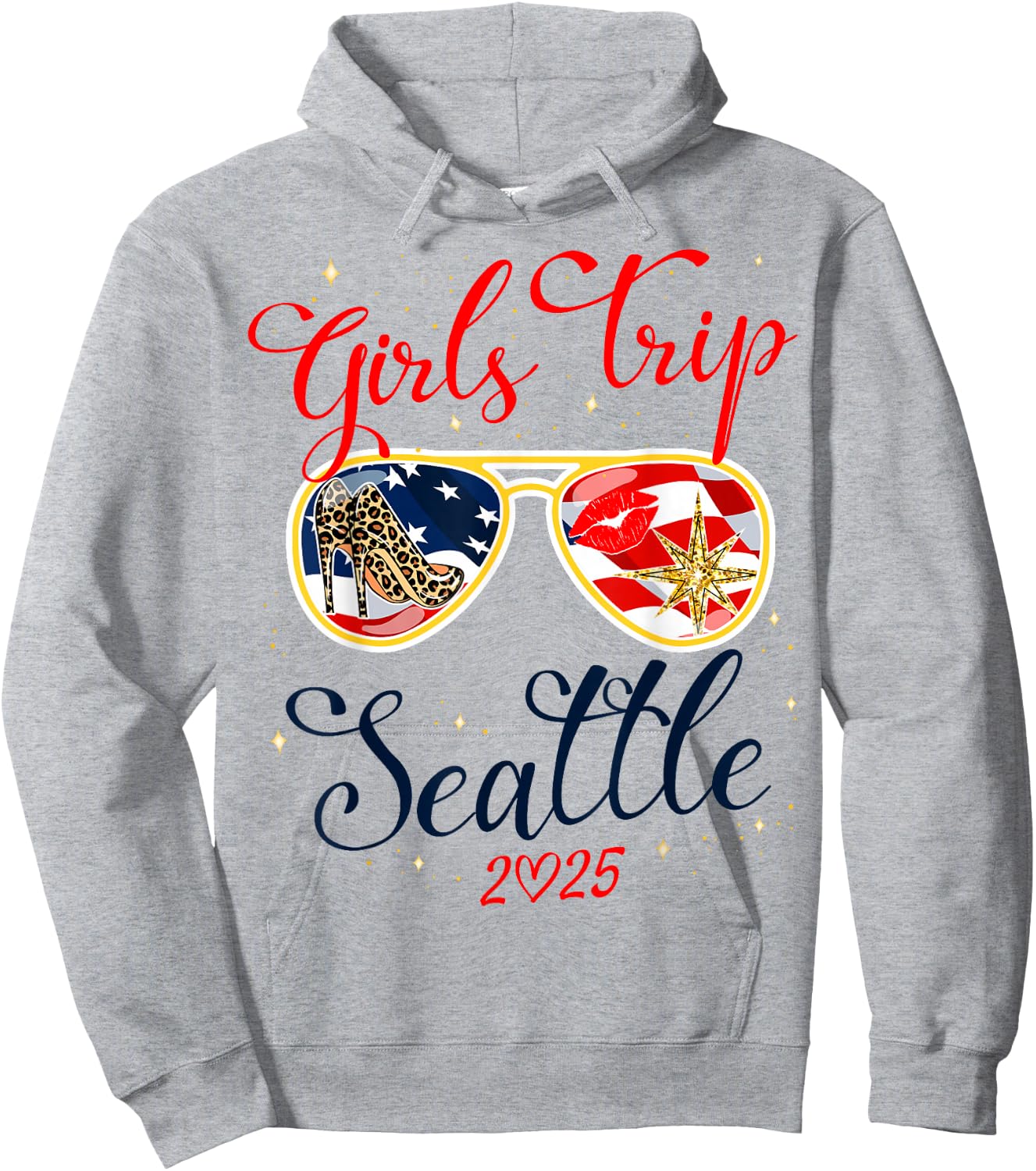 Girls Trip Seattle 2025 Shirts Weekend Birthday Squad Hoodie - Hoodie | Ash