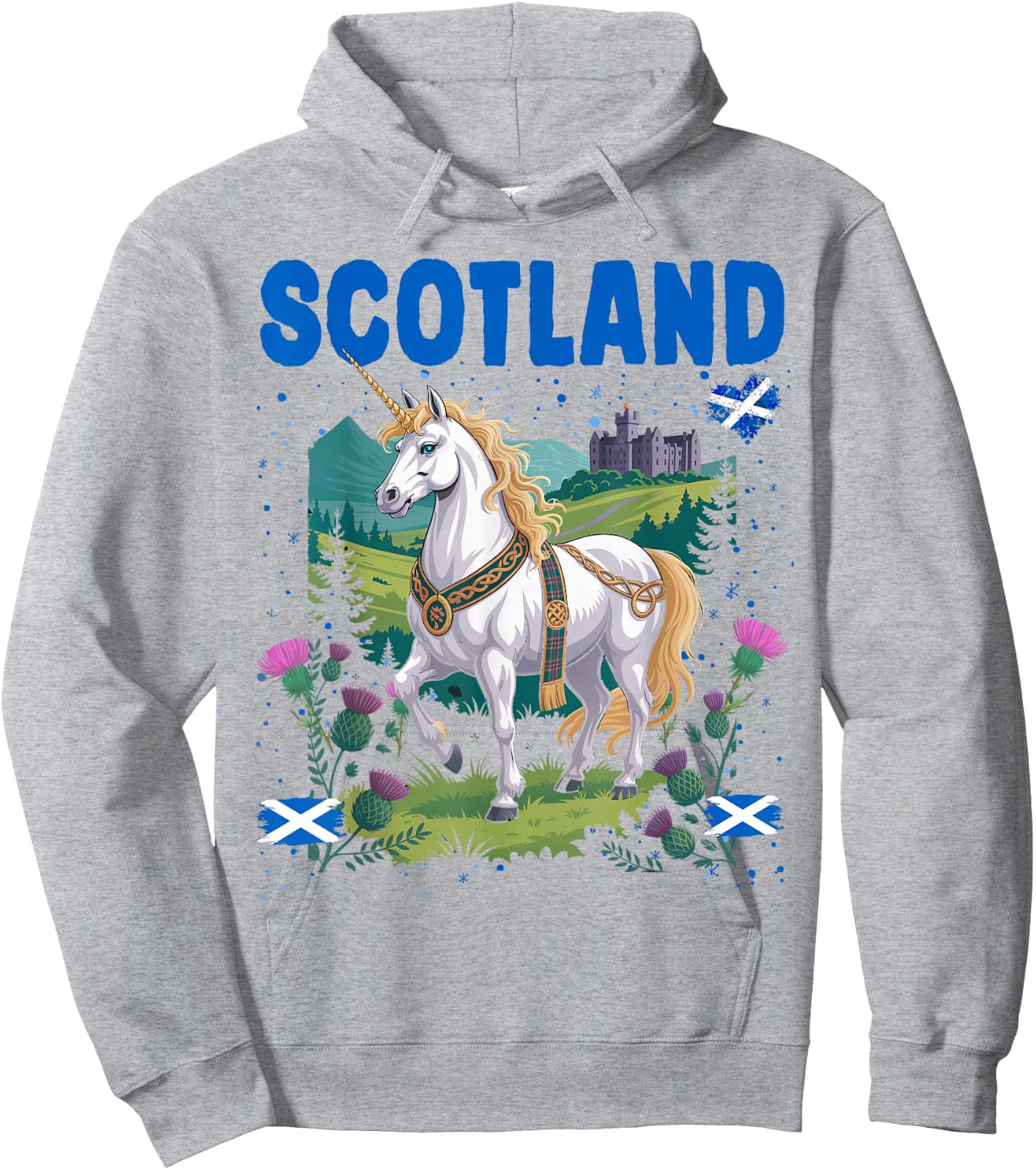 Scotland Themed Outfit Idea & Scottish Unicorn Hoodie - Hoodie | Ash