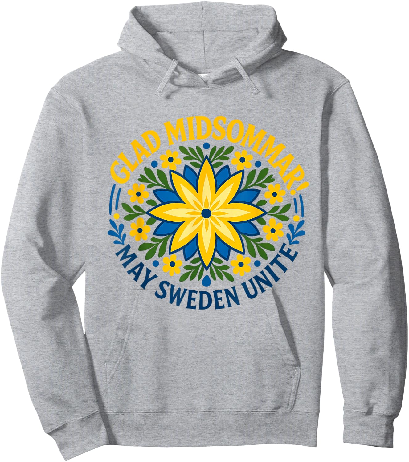 Midsommar Festival Sweden Culture Nordic Folk Art Swedish Hoodie - Hoodie | Ash