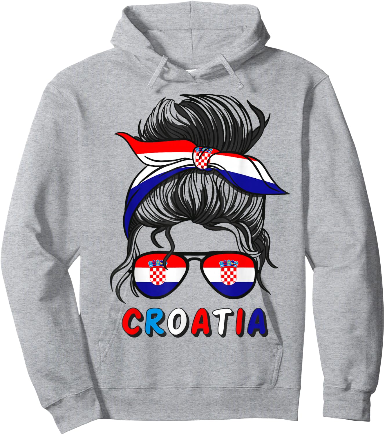 Hrvatska Kroatien Flagge Mädchen Kroatische Mädchen Kinder Hoodie - Hoodie | Ash