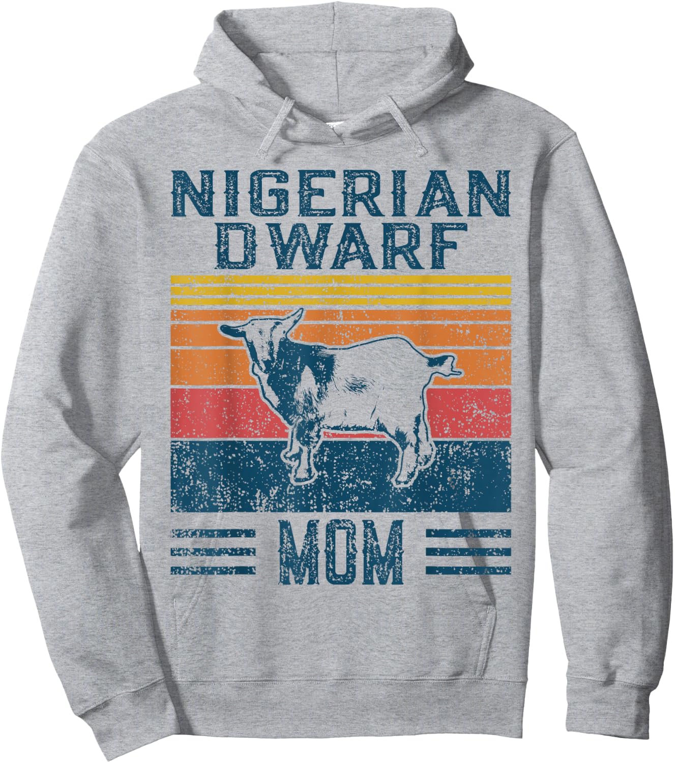 Best Goat Mom Women - Vintage Nigerian Dwarf Hoodie - Hoodie | Ash