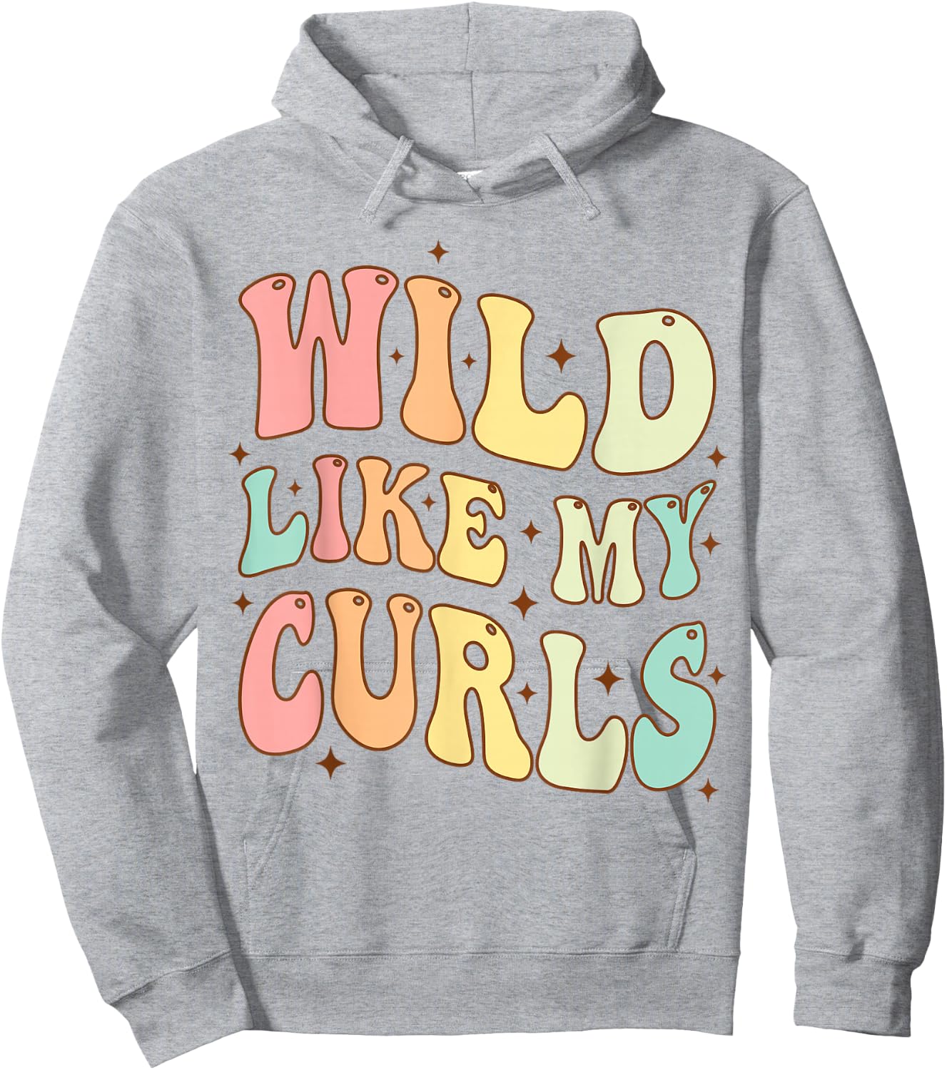 Toddler Girls Wild Like My Curls Funny Curly Hair Groovy Hoodie - Hoodie | Ash